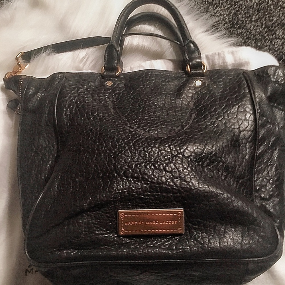 Marc Jacobs Black Leather Satchel Purse